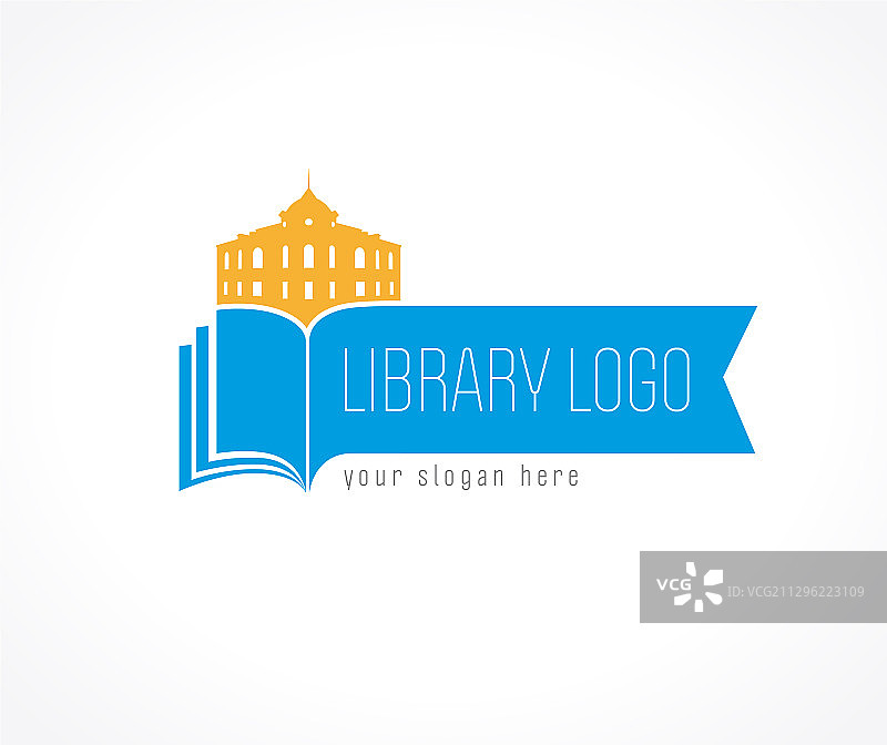 图书馆标志书签图片素材