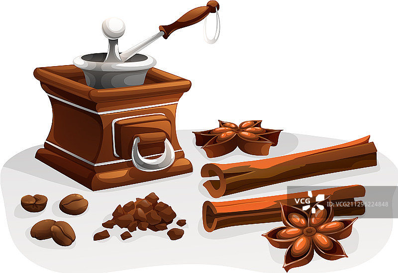 卡通咖啡制作静物图片素材