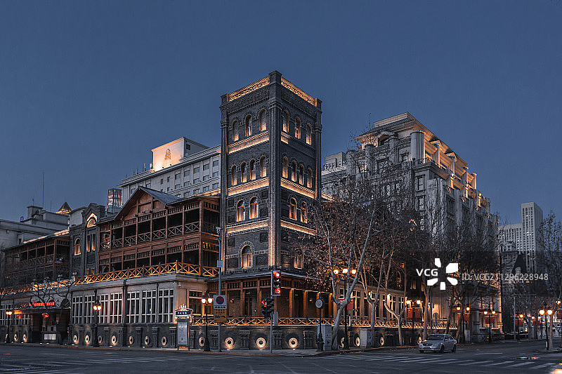 利顺德饭店蓝调时刻图片素材