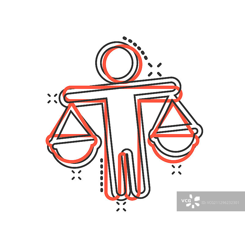 漫画风格的道德平衡图标图片素材