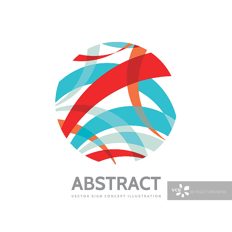 圆形抽象条纹-标志模板图片素材