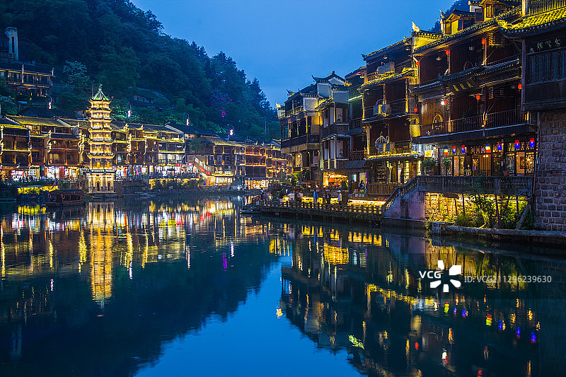 中国湖南凤凰古城图片素材