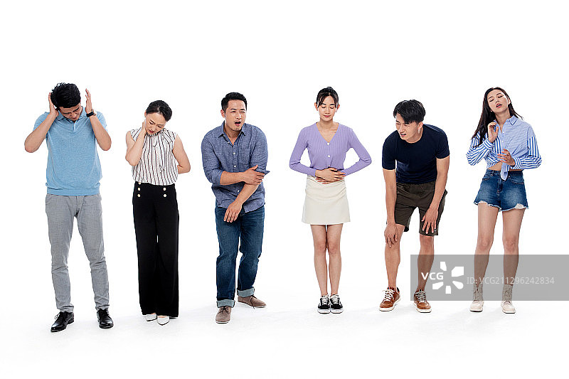 不同年龄段的人身体疼痛图片素材