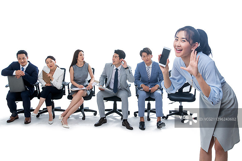 应聘者通过面试参加笔试图片素材