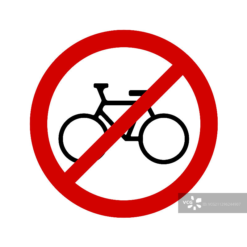 禁止自行车标志图片素材