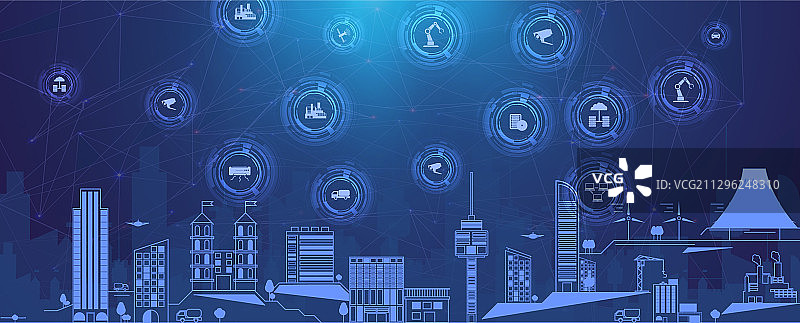 智慧城市网页banner概念设计图片素材