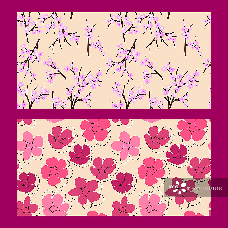 粉色樱花图案图片素材