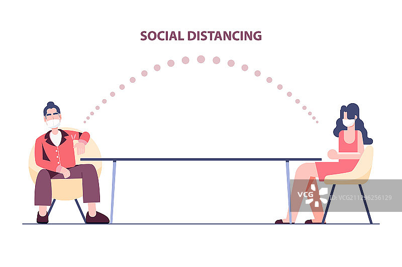 简约现代扁平风人物：男人和女人图片素材