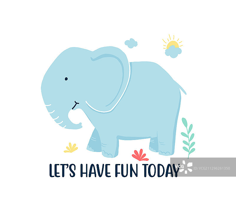 手绘大象图片素材