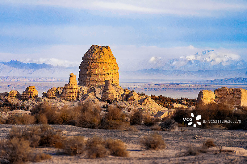 瓜州古城（锁阳城）塔尔寺图片素材