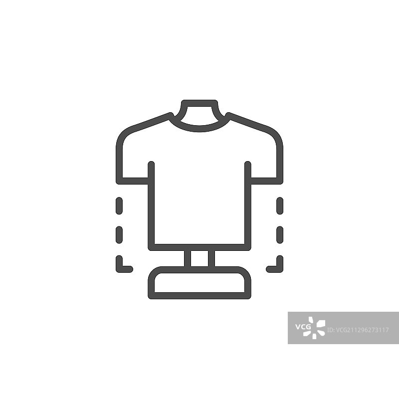服装设计线条轮廓图标图片素材