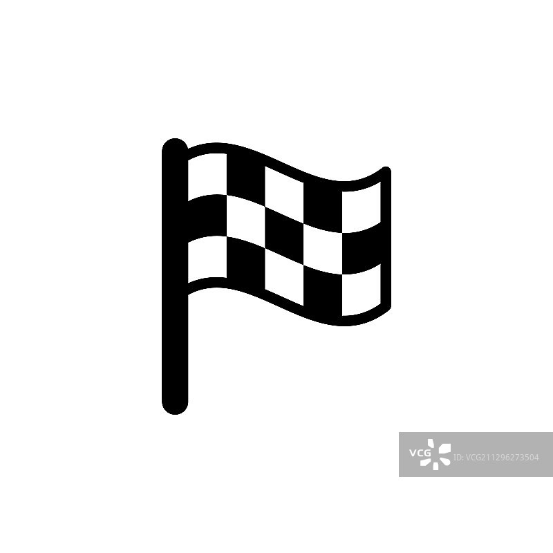 方格旗帜标志符号和三角旗符号图片素材