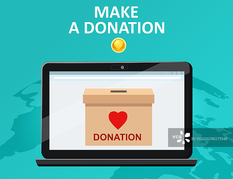 在线捐赠支付捐款箱图片素材