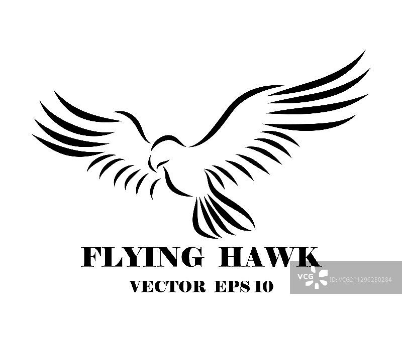 飞翔的猎鹰logo EPS 10图片素材