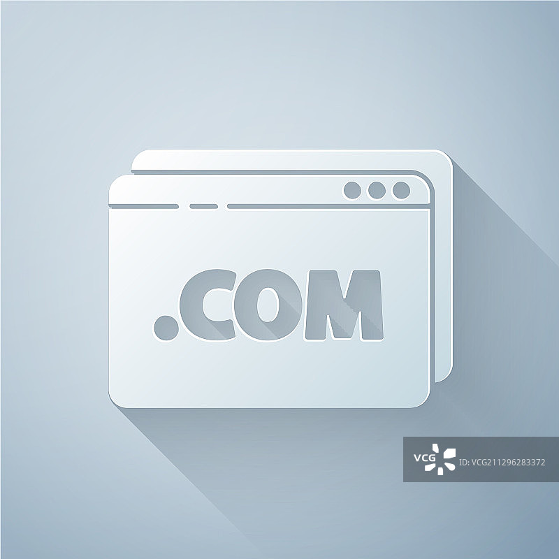 灰色背景上的剪纸风格网站模板图标图片素材