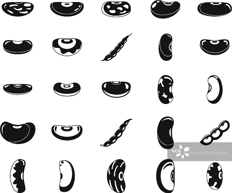 芸豆食物图标简约风格图片素材