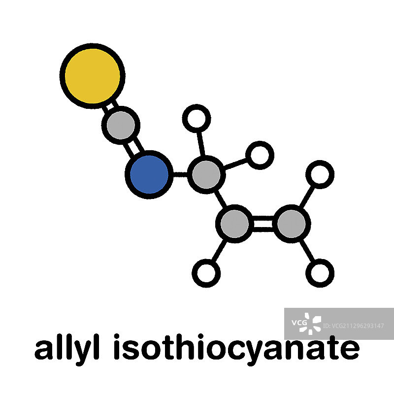 异硫氰酸烯丙酯芥末刺激性分子图片素材