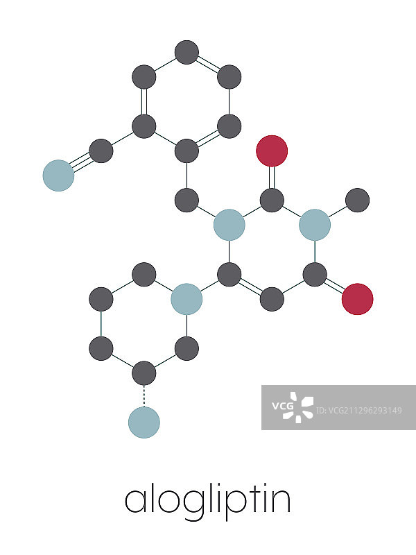 阿格列汀糖尿病药物分子图片素材