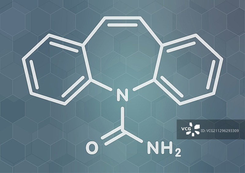 卡马西平抗惊厥药物分子图片素材