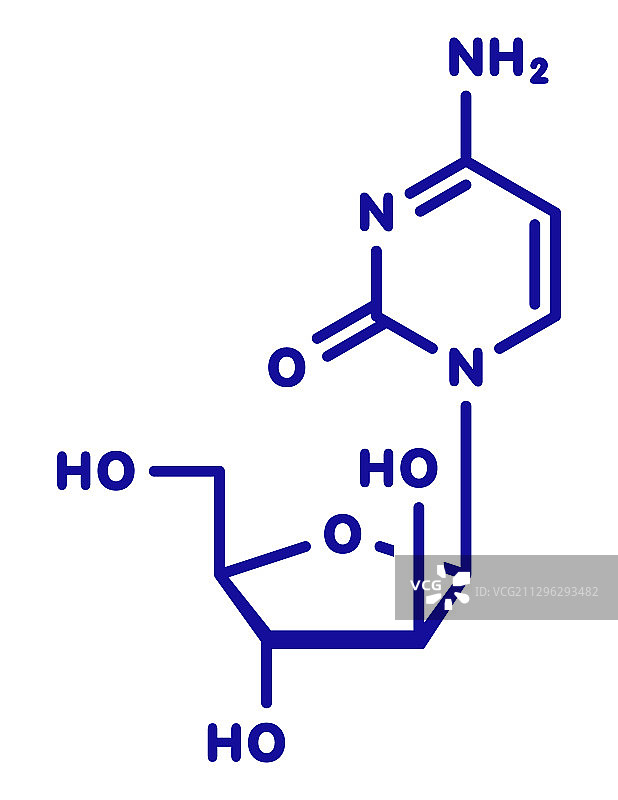 阿糖胞苷化疗药物分子图片素材