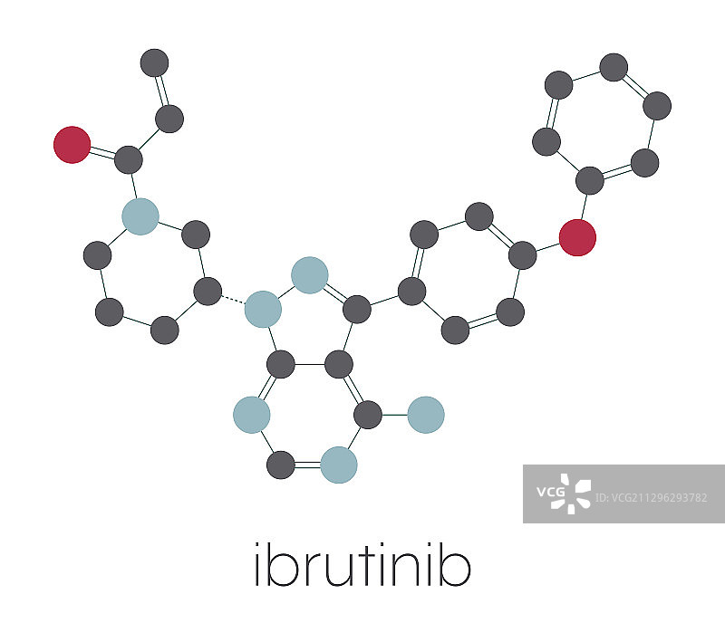 伊布替尼抗癌药物分子图片素材
