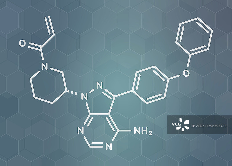 伊布替尼抗癌药物分子图片素材
