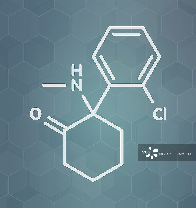氯胺酮麻醉药物分子图片素材