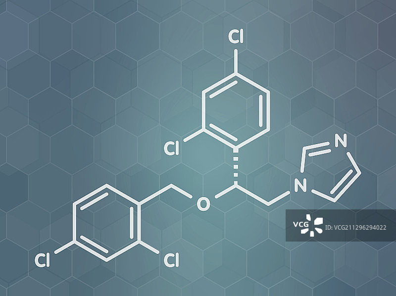 咪康唑抗真菌药物分子图片素材