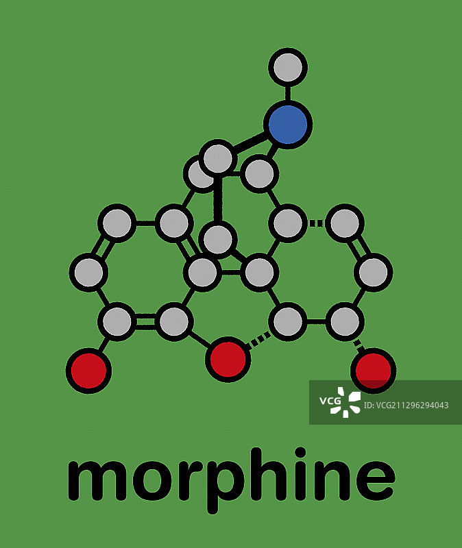 吗啡止痛药分子图片素材