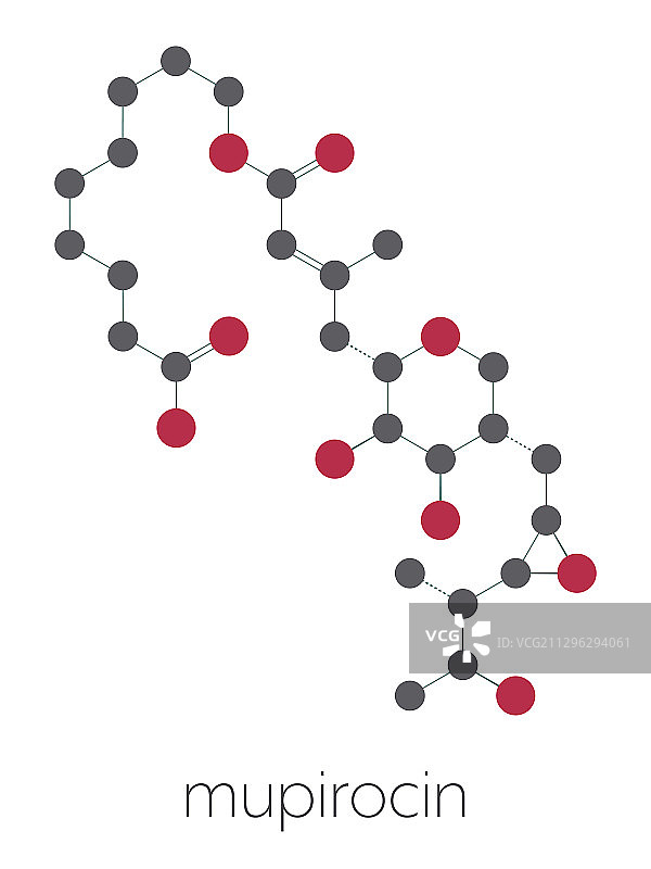 莫匹罗星抗生素药物分子图片素材