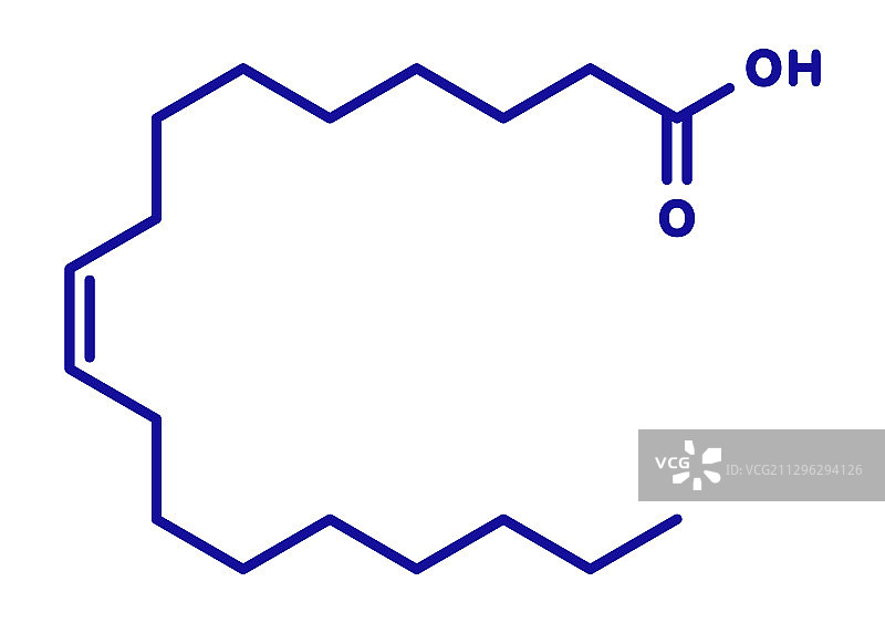 油酸欧米伽-9脂肪酸分子图片素材