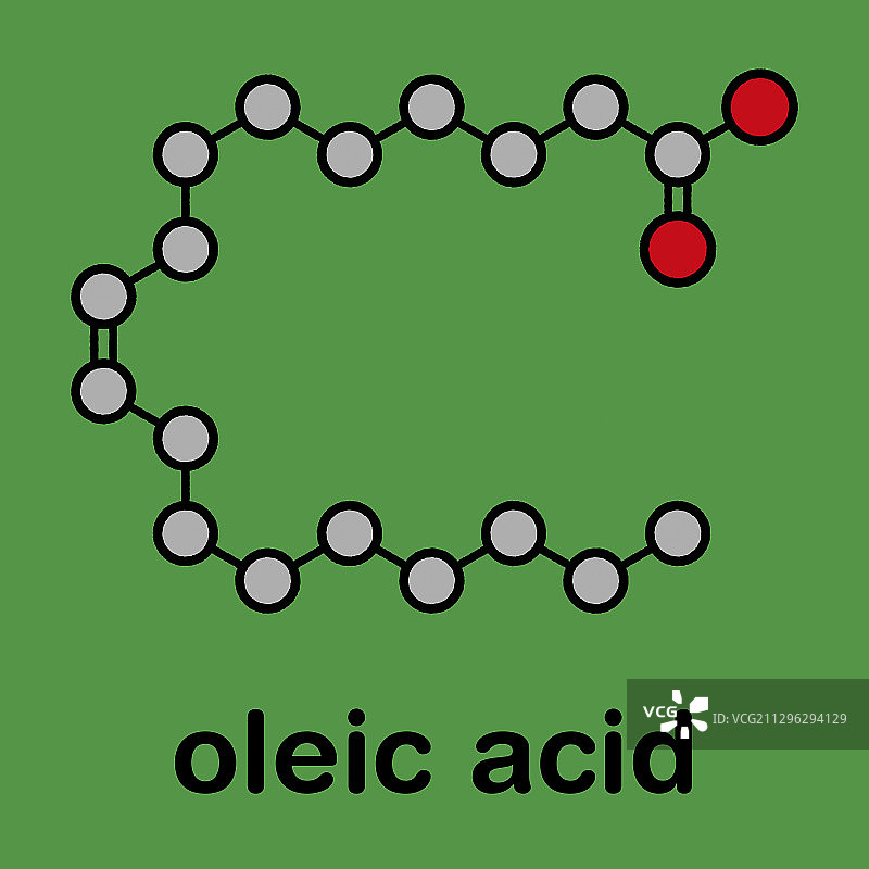 油酸欧米伽-9脂肪酸分子图片素材
