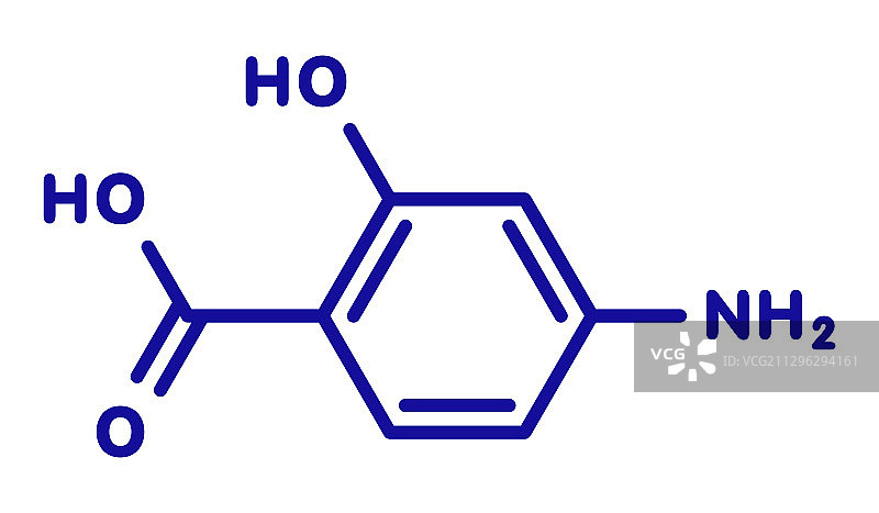 对氨基水杨酸药物分子图片素材