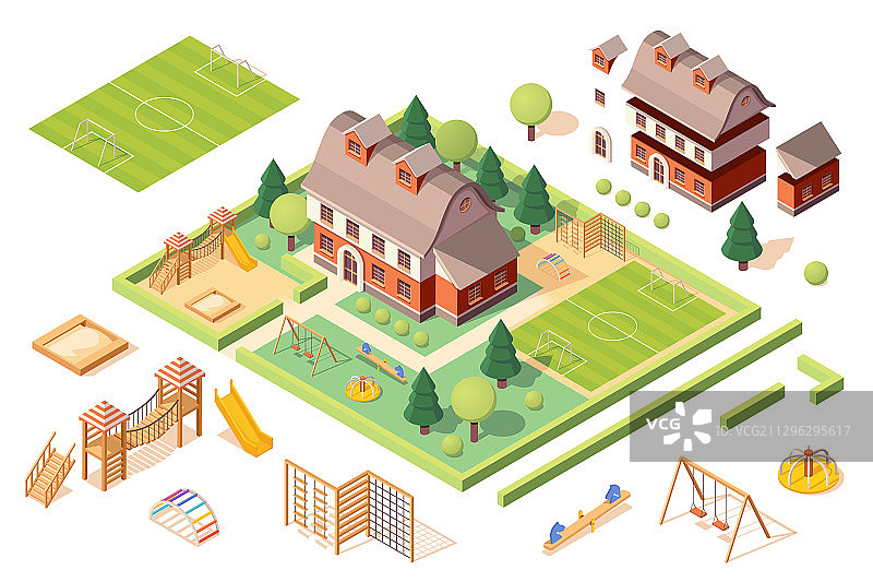 幼儿园游乐场设备图片素材
