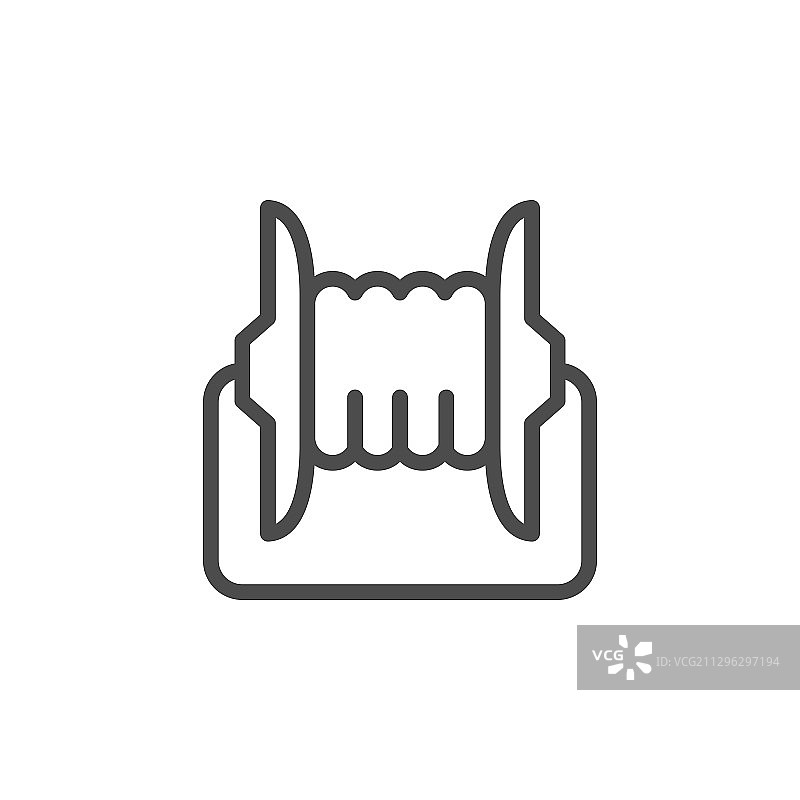 缆线卷轴轮廓图标图片素材