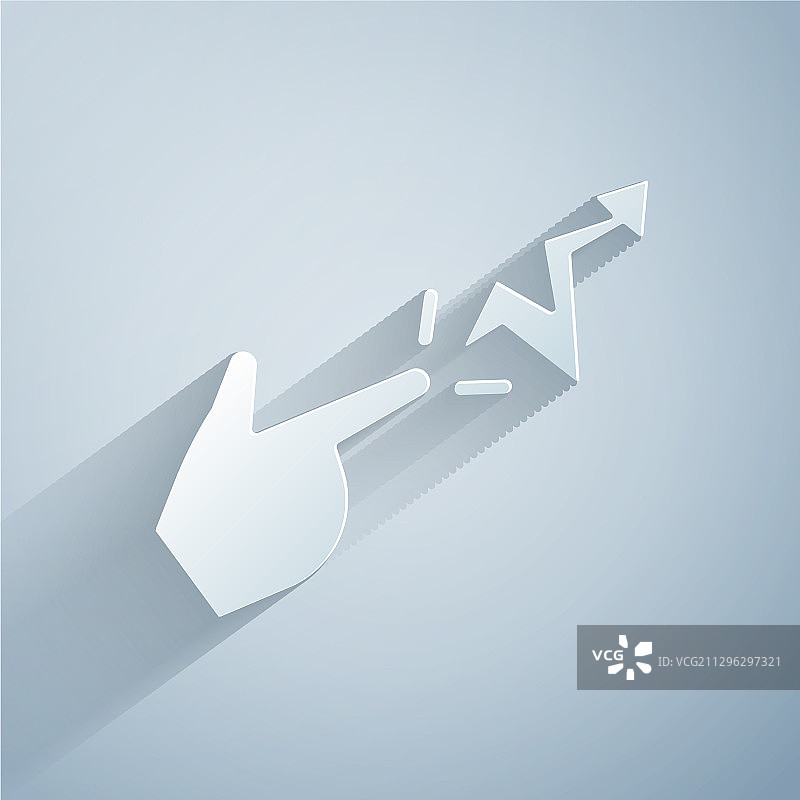 灰色背景上剪纸魔法图标图片素材