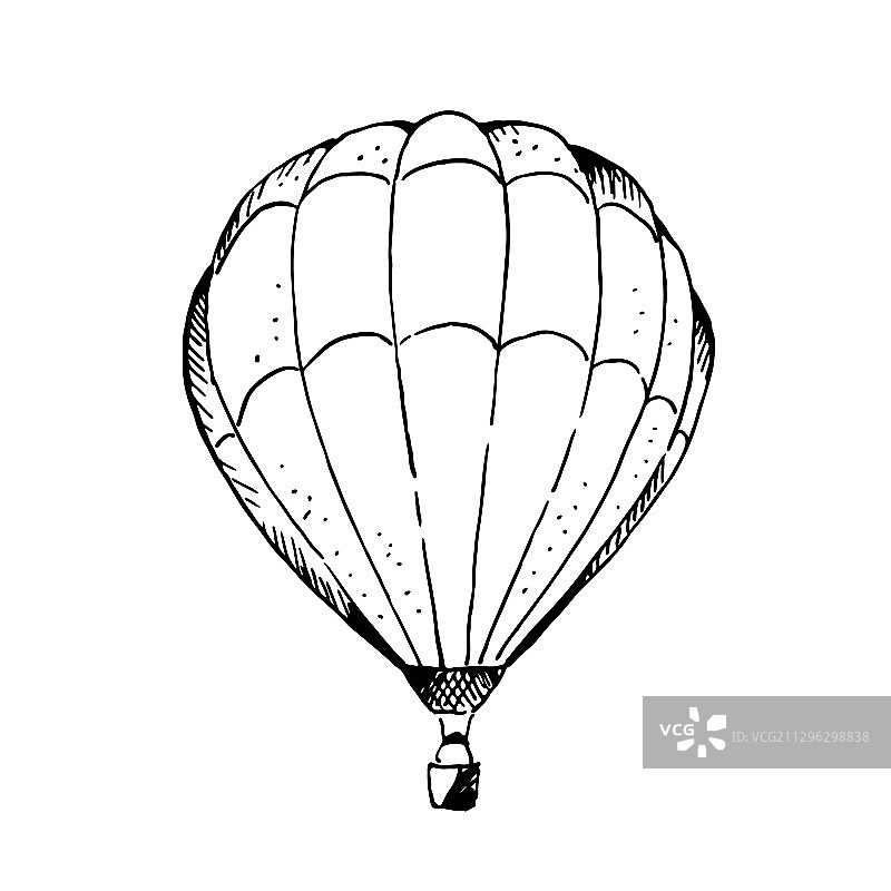 手绘热气球图片素材