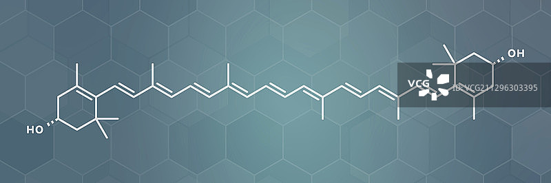 叶黄素黄色素分子图片素材