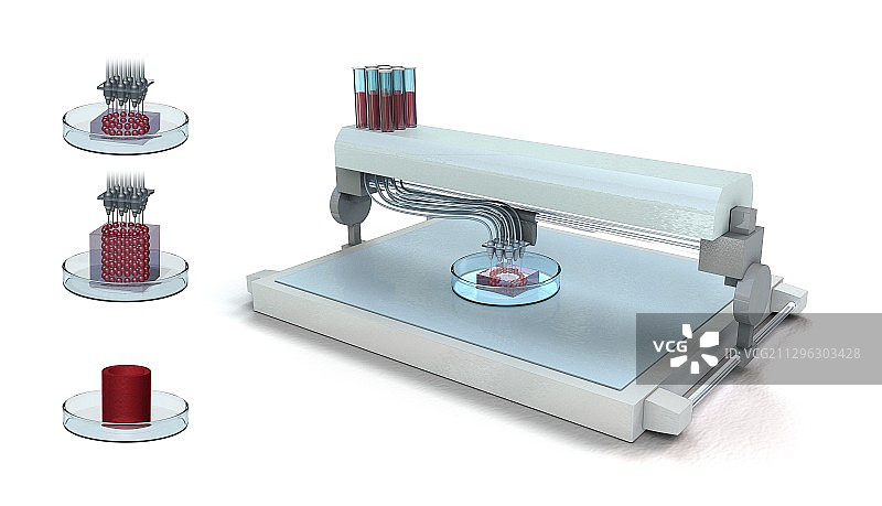 3D生物打印插图图片素材