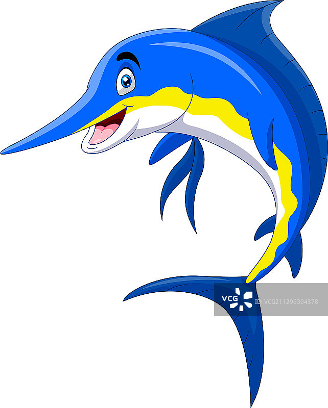 卡通可爱微笑马林鱼图片素材