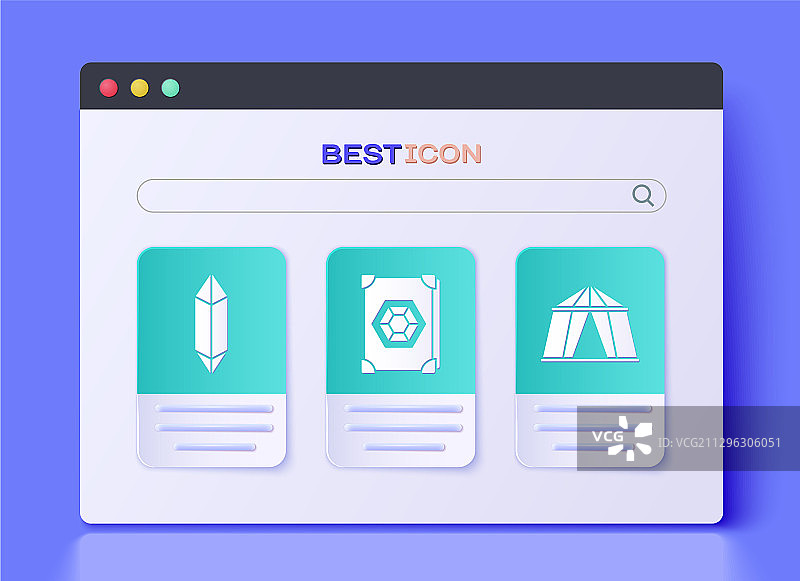 古代魔法书、魔法石与马戏团元素组合图片素材