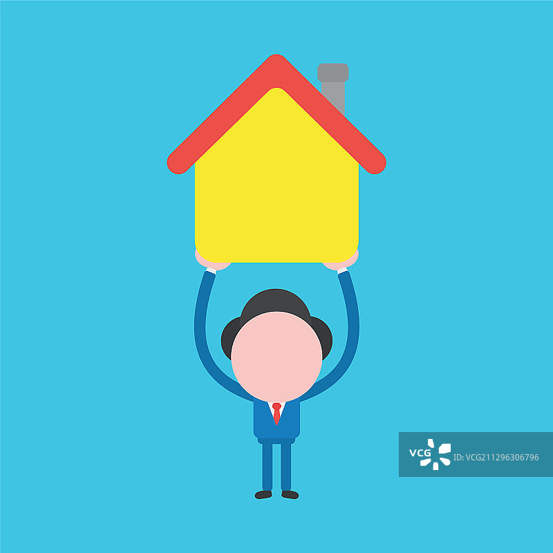 手持房屋的概念商人图片素材