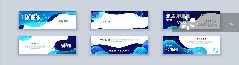 液体抽象banner设计流体形状图片素材