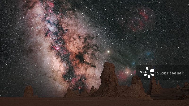 青海超高画质银河细节图片素材