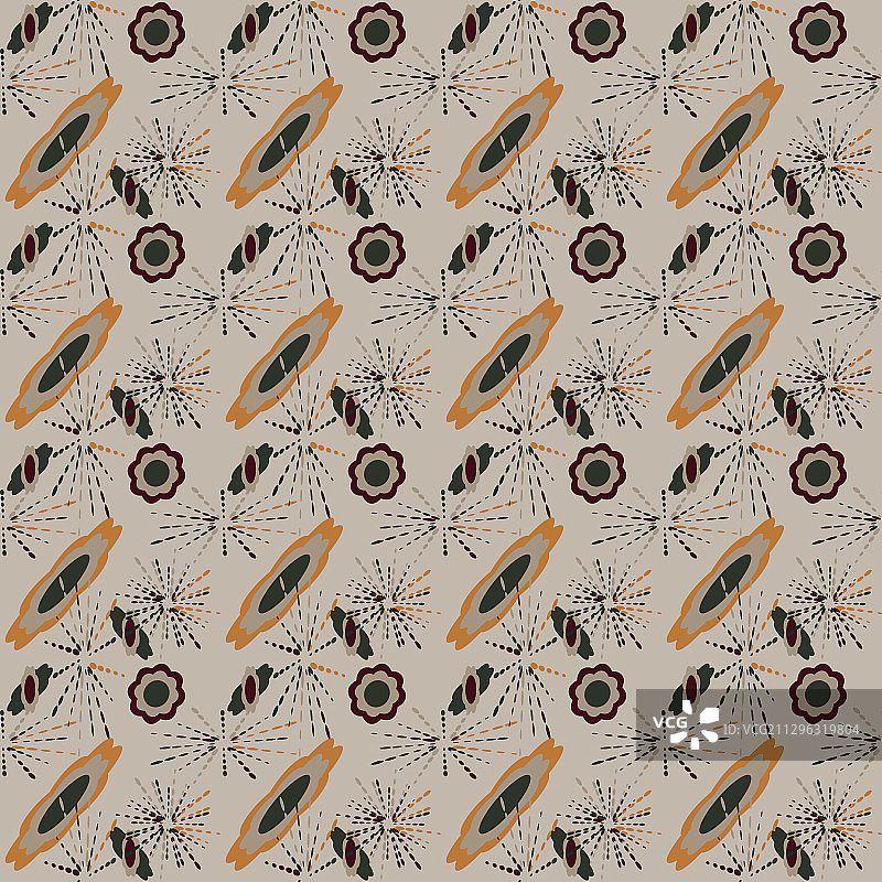 抽象无缝彩色异形图案图片素材