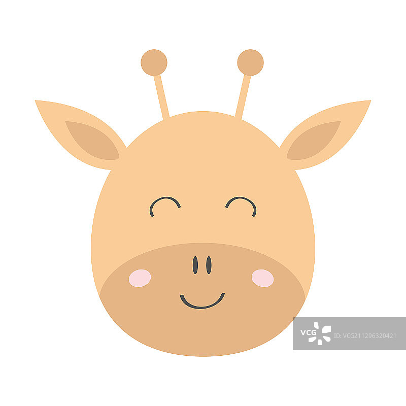 可爱长颈鹿头像图片素材