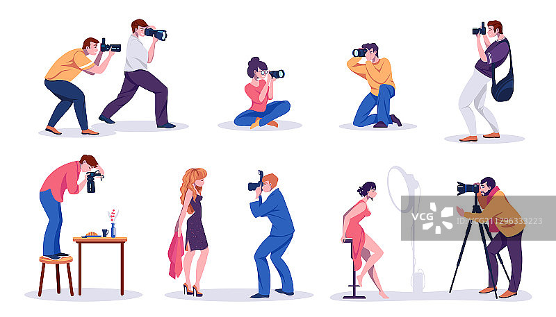 摄影师和模特图片素材