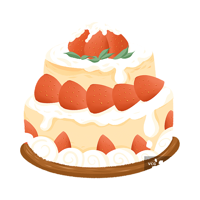 草莓蛋糕图片素材