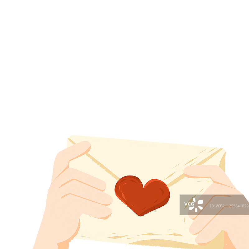 手拿一封信图片素材