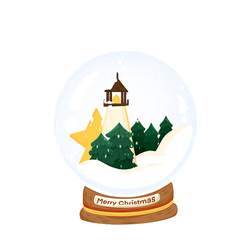 圣诞水晶球图片素材